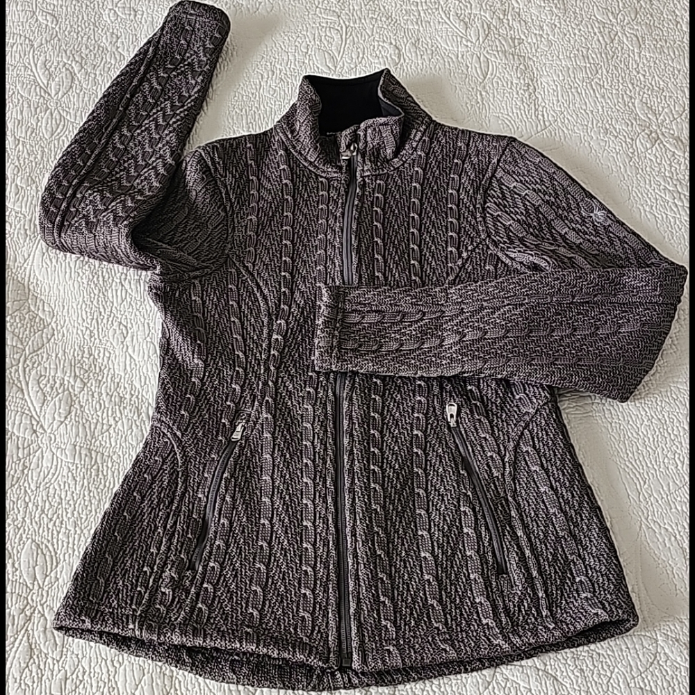 Spyder Full Zipped Turtleneck Cable Knit Sweater - Picture 3 of 15
